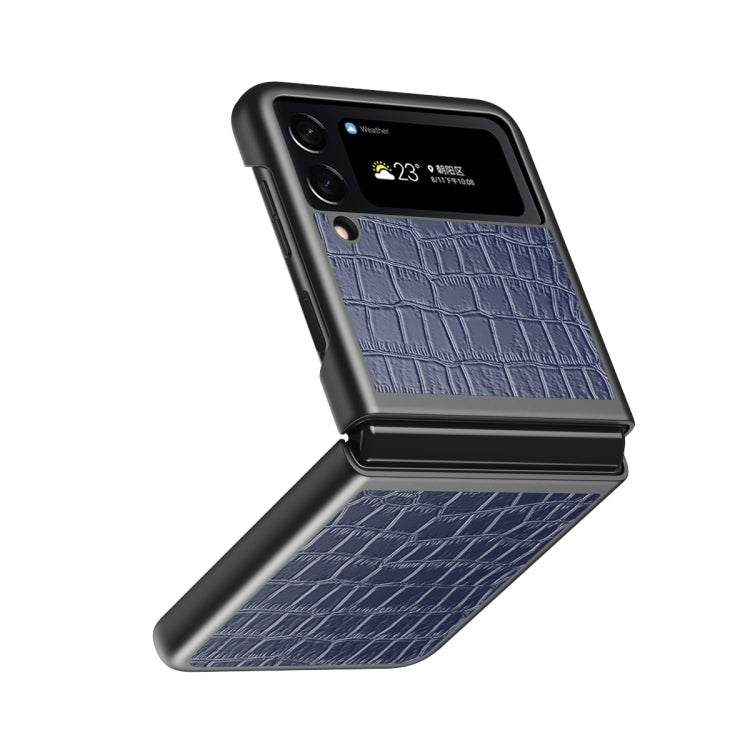 Custodia protettiva pieghevole in pelle di coccodrillo, For Samsung Galaxy Z Flip4