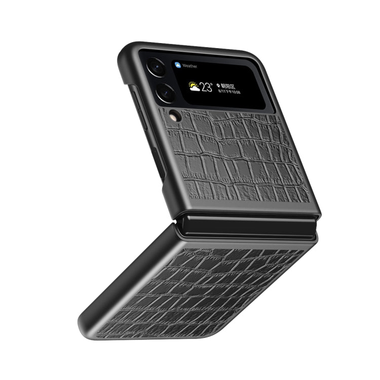 Custodia protettiva pieghevole in pelle di coccodrillo, For Samsung Galaxy Z Flip4