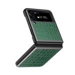 Custodia protettiva pieghevole in pelle di coccodrillo, For Samsung Galaxy Z Flip4