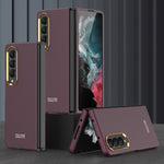 Custodia per telefono con cornice per lenti galvaniche ultrasottili GKK, For Samsung Galaxy Z Fold4