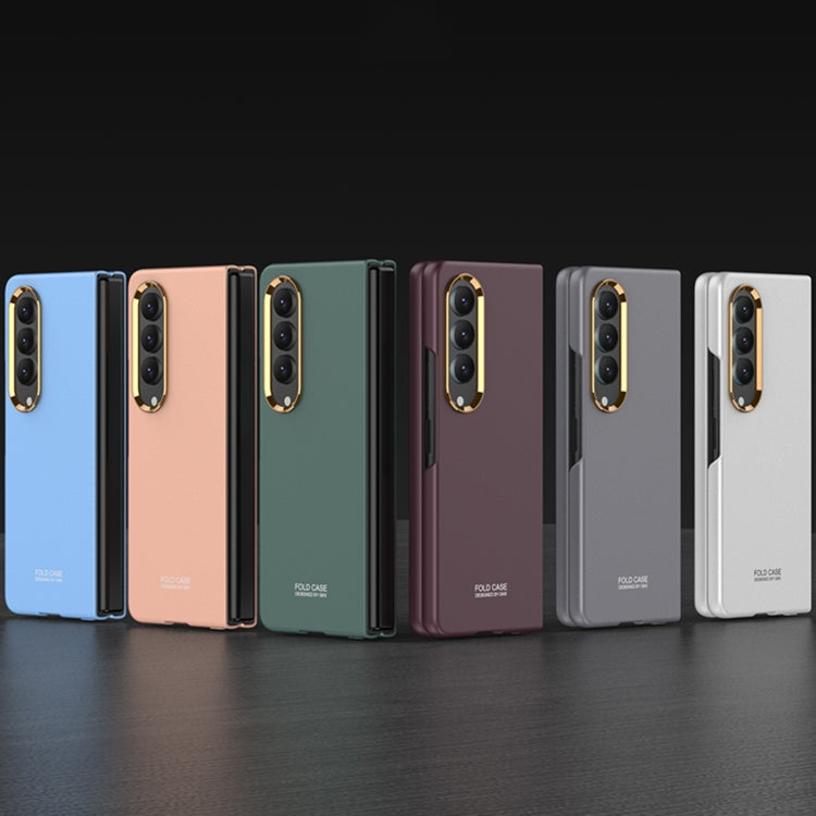 Custodia per telefono con cornice per lenti galvaniche ultrasottili GKK, For Samsung Galaxy Z Fold4