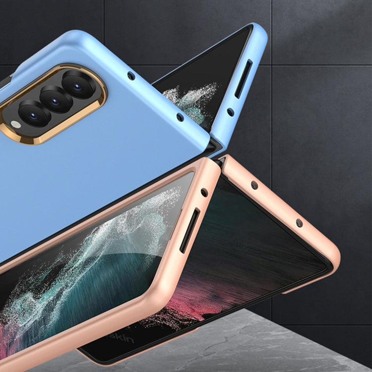 Custodia per telefono con cornice per lenti galvaniche ultrasottili GKK, For Samsung Galaxy Z Fold4