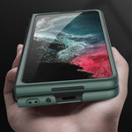 Custodia per telefono con cornice per lenti galvaniche ultrasottili GKK, For Samsung Galaxy Z Fold4