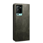 Custodia per telefono in pelle con trama di cavallo pazzo in cera d'olio, For vivo S15 Pro, For vivo S15, For Huawei Nova 10 4G, For Xiaomi Poco C40 Global, For Xiaomi 12S Ultra, For Xiaomi M4 5G