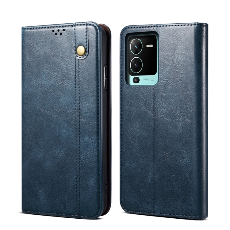 Custodia per telefono in pelle con trama di cavallo pazzo in cera d'olio, For vivo S15 Pro, For vivo S15, For Huawei Nova 10 4G, For Xiaomi Poco C40 Global, For Xiaomi 12S Ultra, For Xiaomi M4 5G