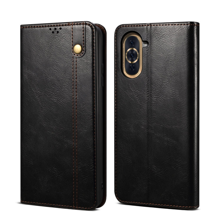 Custodia per telefono in pelle con trama di cavallo pazzo in cera d'olio, For vivo S15 Pro, For vivo S15, For Huawei Nova 10 4G, For Xiaomi Poco C40 Global, For Xiaomi 12S Ultra, For Xiaomi M4 5G