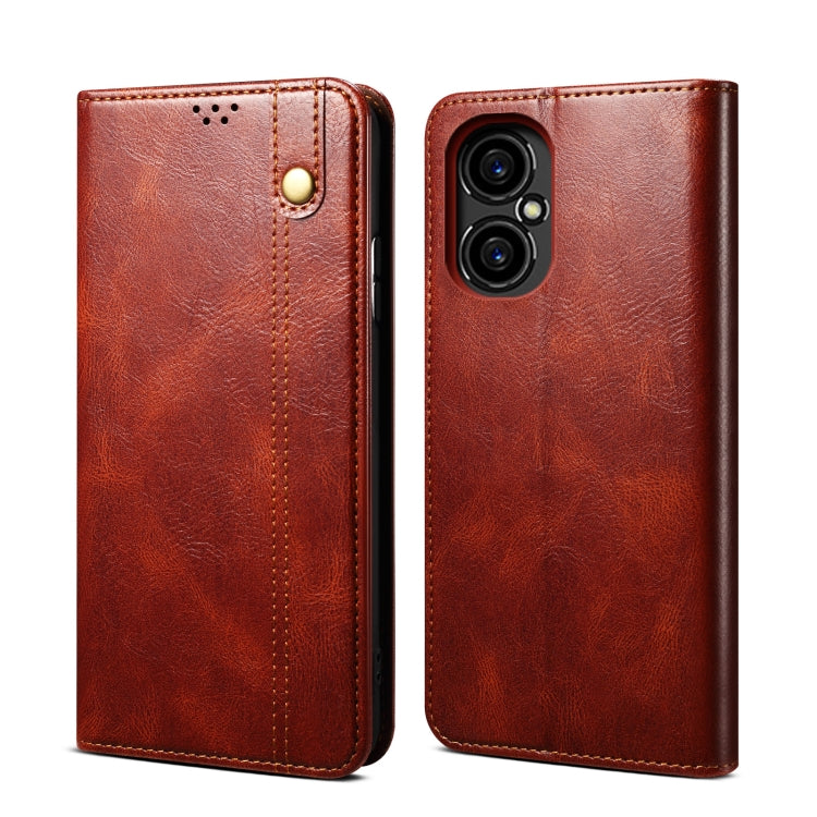 Custodia per telefono in pelle con trama di cavallo pazzo in cera d'olio, For vivo S15 Pro, For vivo S15, For Huawei Nova 10 4G, For Xiaomi Poco C40 Global, For Xiaomi 12S Ultra, For Xiaomi M4 5G