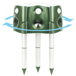 SJZ026 Repellente per animali da esterno a energia solare ad ultrasuoni da 360 gradi, SJZ026