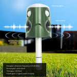 SJZ026 Repellente per animali da esterno a energia solare ad ultrasuoni da 360 gradi, SJZ026