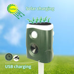 SJZ026 Repellente per animali da esterno a energia solare ad ultrasuoni da 360 gradi, SJZ026