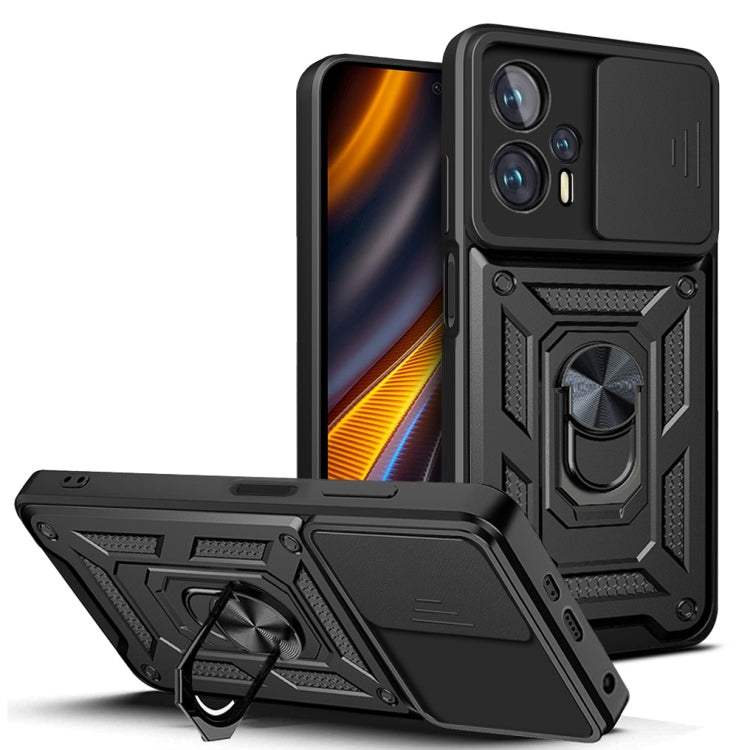 Design della fotocamera scorrevole Custodia per telefono in TPU + PC, For Xiaomi Poco X4 GT, For Xiaomi 12 Lite