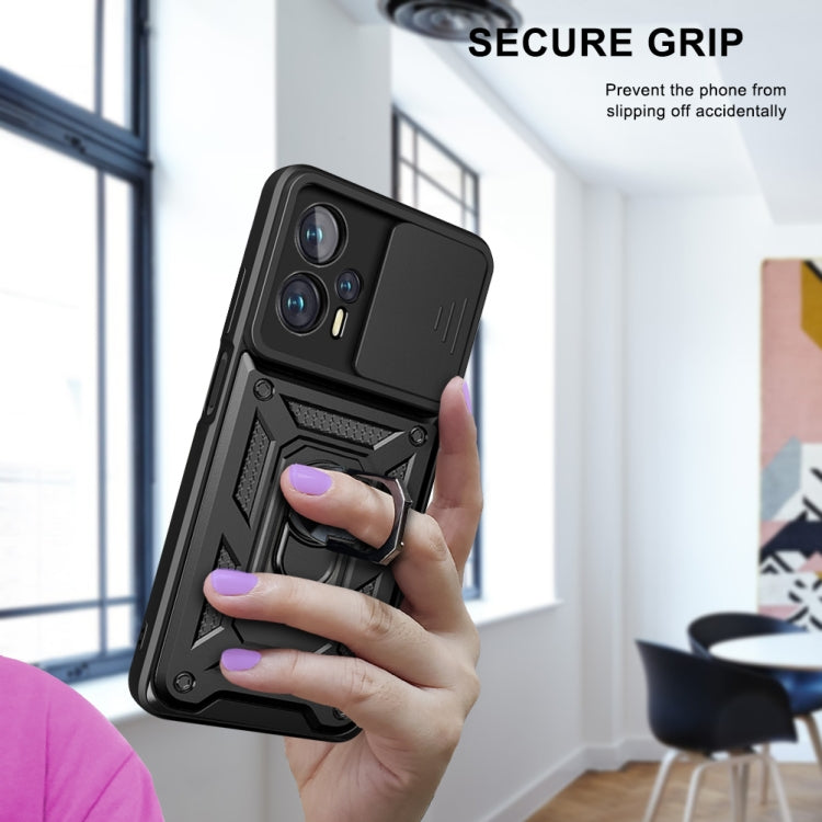 Design della fotocamera scorrevole Custodia per telefono in TPU + PC, For Xiaomi Poco X4 GT, For Xiaomi 12 Lite