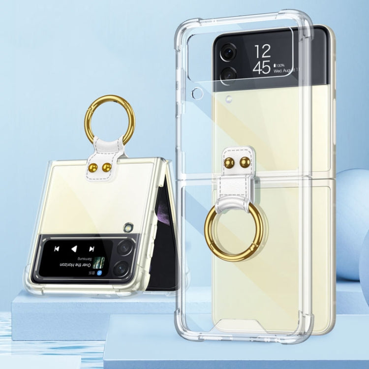 Custodia protettiva per telefono GKK Airbag con anello, For Samsung Galaxy Z Flip4