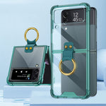 Custodia protettiva per telefono GKK Airbag con anello, For Samsung Galaxy Z Flip4