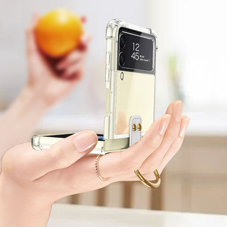 Custodia protettiva per telefono GKK Airbag con anello, For Samsung Galaxy Z Flip4