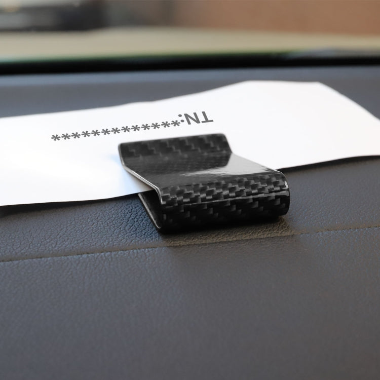 Clip porta carte di credito per porta carte di credito in fibra di carbonio per auto