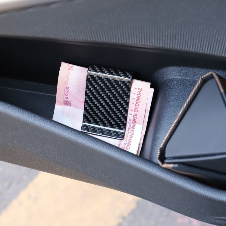 Clip porta carte di credito per porta carte di credito in fibra di carbonio per auto
