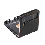 Custodia per telefono in pelle con slot per schede, For Samsung Galaxy Z Flip4, For Samsung Galaxy Z Flip3 5G, For Samsung Galaxy Z Fold3 5G