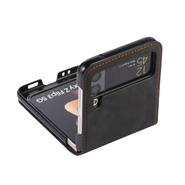 Custodia per telefono in pelle con slot per schede, For Samsung Galaxy Z Flip4, For Samsung Galaxy Z Flip3 5G, For Samsung Galaxy Z Fold3 5G