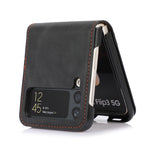 Custodia per telefono in pelle con slot per schede, For Samsung Galaxy Z Flip4, For Samsung Galaxy Z Flip3 5G, For Samsung Galaxy Z Fold3 5G