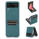 Custodia per telefono in pelle con slot per schede, For Samsung Galaxy Z Flip4, For Samsung Galaxy Z Flip3 5G, For Samsung Galaxy Z Fold3 5G