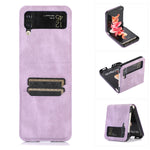Custodia per telefono in pelle con slot per schede, For Samsung Galaxy Z Flip4, For Samsung Galaxy Z Flip3 5G, For Samsung Galaxy Z Fold3 5G