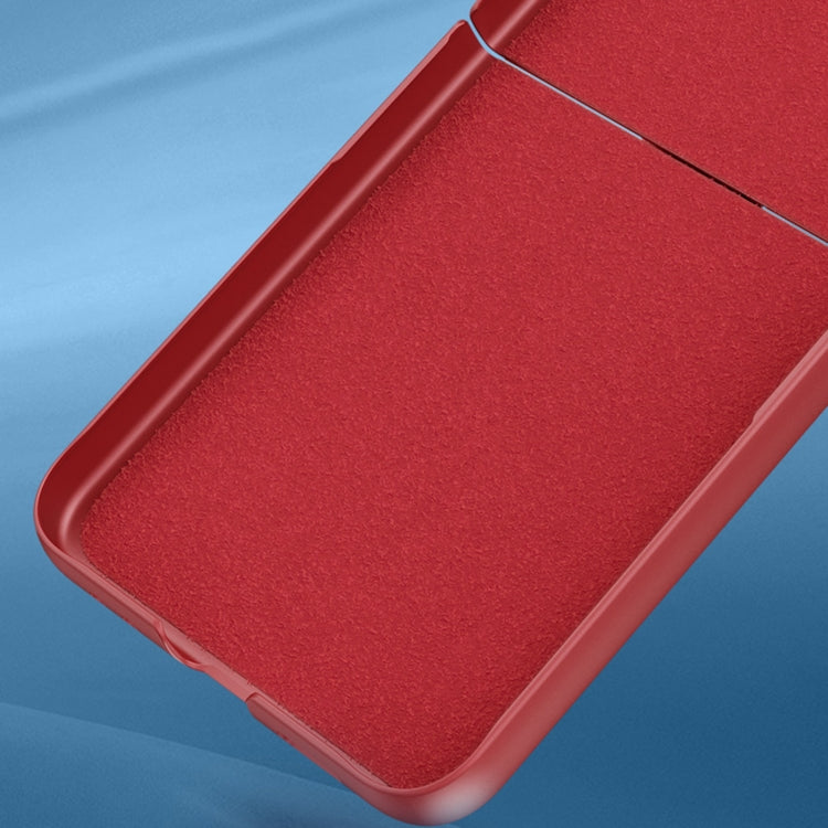 Custodia protettiva per telefono Skin Feeling PC + flanella con gancio ad anello, For Samsung Galaxy Z Flip4 5G
