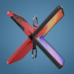 Custodia protettiva per telefono Skin Feeling PC + flanella con gancio ad anello, For Samsung Galaxy Z Flip4 5G