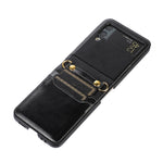 Custodia per telefono in pelle pieghevole a colori con cucitura con slot per schede, For Samsung Galaxy Z Flip4, For Samsung Galaxy Z Flip3 5G
