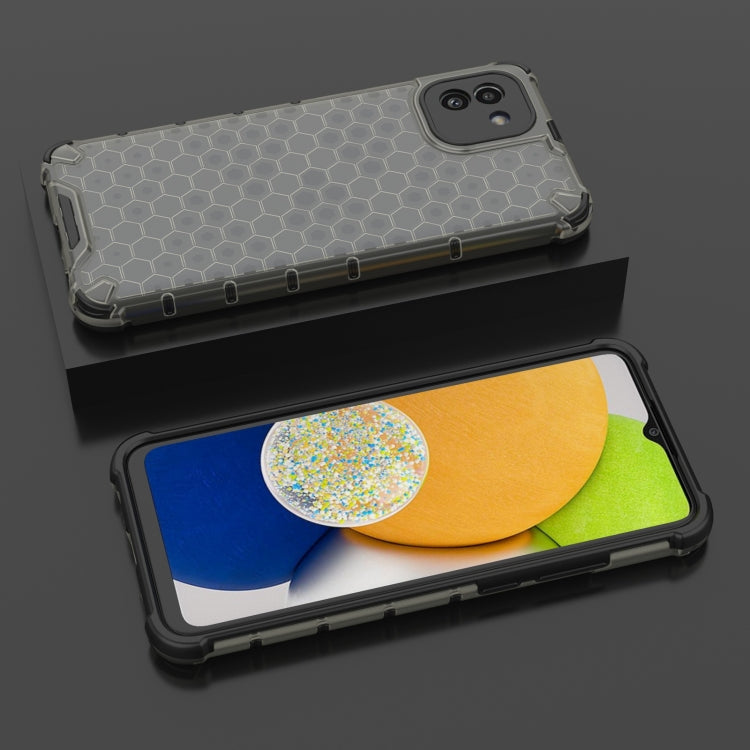 PC a nido d'ape + custodia per telefono in TPU, For Samsung Galaxy A03 EU Version
