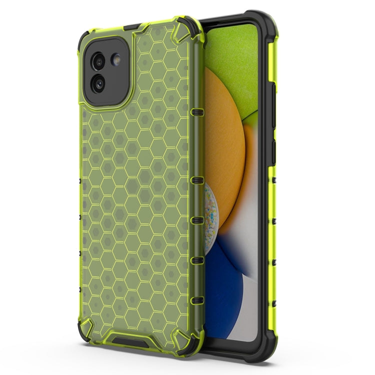 PC a nido d'ape + custodia per telefono in TPU, For Samsung Galaxy A03 EU Version