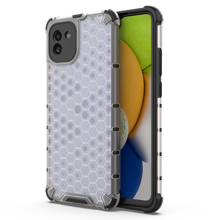 PC a nido d'ape + custodia per telefono in TPU, For Samsung Galaxy A03 EU Version
