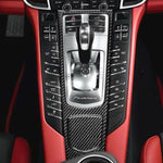 Adesivo decorativo per pannello multimediale di controllo centrale in fibra di carbonio per auto per Porsche Panamera 2010-2016, Central Control Multimedia Panel, Left Drive, Central Control Multimedia Panel, Right Drive