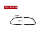 Adesivo decorativo per volante in fibra di carbonio per auto per Infiniti Q50 2014-2020 / Q60 / QX60, Steering Wheel Buttons(Black), Steering Wheel Buttons(Red)