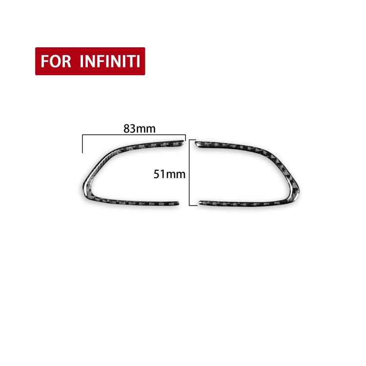 Adesivo decorativo per volante in fibra di carbonio per auto per Infiniti Q50 2014-2020 / Q60 / QX60, Steering Wheel Buttons(Black), Steering Wheel Buttons(Red)
