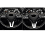 Adesivo decorativo per volante in fibra di carbonio per auto per Infiniti Q50 2014-2020 / Q60 / QX60, Steering Wheel Buttons(Black), Steering Wheel Buttons(Red)
