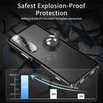 Custodia per telefono in vetro temperato in metallo magnetico HD, For Sony Xperia 10 IV