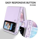 Custodia protettiva trasparente per PC + TPU, For Samsung Galaxy Z Flip4, For Samsung Galaxy Z Fold4