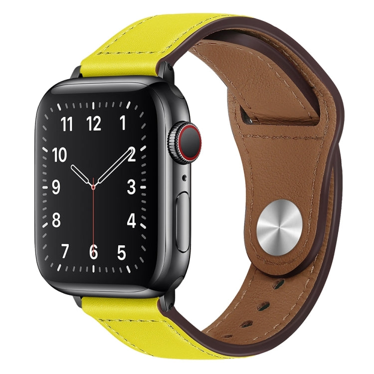 Cinturino per orologio con fibbia nera in pelle PU per Apple Watch Series, 7 45mm / 6&SE&5&4 44mm / 3&2&1 42mm