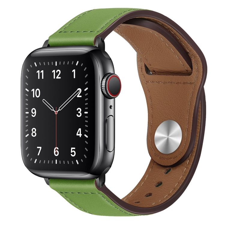 Cinturino per orologio con fibbia nera in pelle PU per Apple Watch Series, 7 45mm / 6&SE&5&4 44mm / 3&2&1 42mm