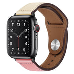 Cinturino per orologio con fibbia nera in pelle PU per Apple Watch Series, 7 45mm / 6&SE&5&4 44mm / 3&2&1 42mm