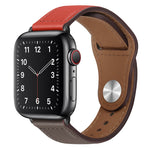 Cinturino per orologio con fibbia nera in pelle PU per Apple Watch Series, 7 45mm / 6&SE&5&4 44mm / 3&2&1 42mm