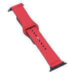 Cinturino per orologio con fibbia nera in pelle PU per Apple Watch Series, 7 45mm / 6&SE&5&4 44mm / 3&2&1 42mm