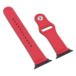 Cinturino per orologio con fibbia nera in pelle PU per Apple Watch Series, 7 45mm / 6&SE&5&4 44mm / 3&2&1 42mm