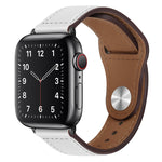 Cinturino per orologio con fibbia nera in pelle PU per Apple Watch Series, 7 41mm / 6&SE&5&4 40mm / 3&2&1 38mm
