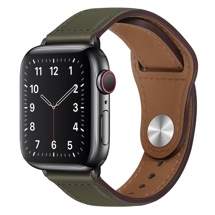 Cinturino per orologio con fibbia nera in pelle PU per Apple Watch Series, 7 41mm / 6&SE&5&4 40mm / 3&2&1 38mm