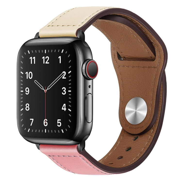 Cinturino per orologio con fibbia nera in pelle PU per Apple Watch Series, 7 41mm / 6&SE&5&4 40mm / 3&2&1 38mm