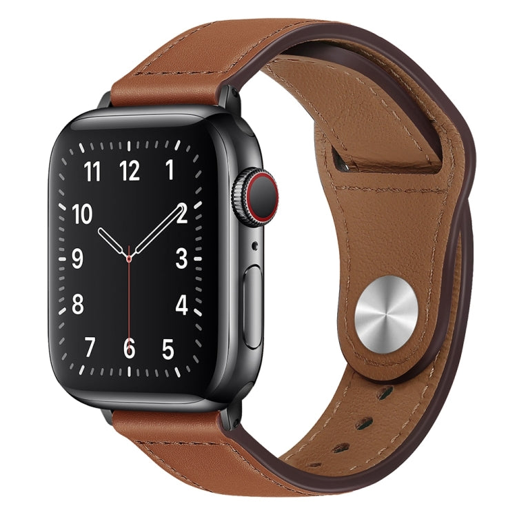 Cinturino per orologio con fibbia nera in pelle PU per Apple Watch Series, 7 41mm / 6&SE&5&4 40mm / 3&2&1 38mm