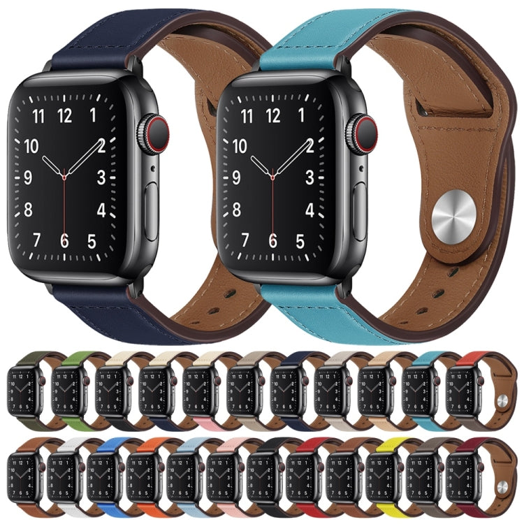 Cinturino per orologio con fibbia nera in pelle PU per Apple Watch Series, 7 41mm / 6&SE&5&4 40mm / 3&2&1 38mm