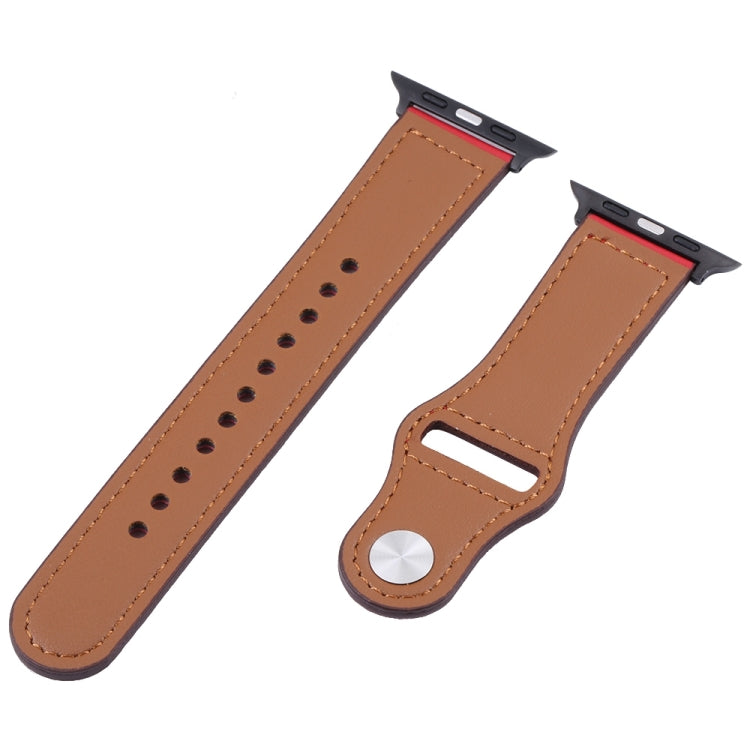 Cinturino per orologio con fibbia nera in pelle PU per Apple Watch Series, 7 41mm / 6&SE&5&4 40mm / 3&2&1 38mm